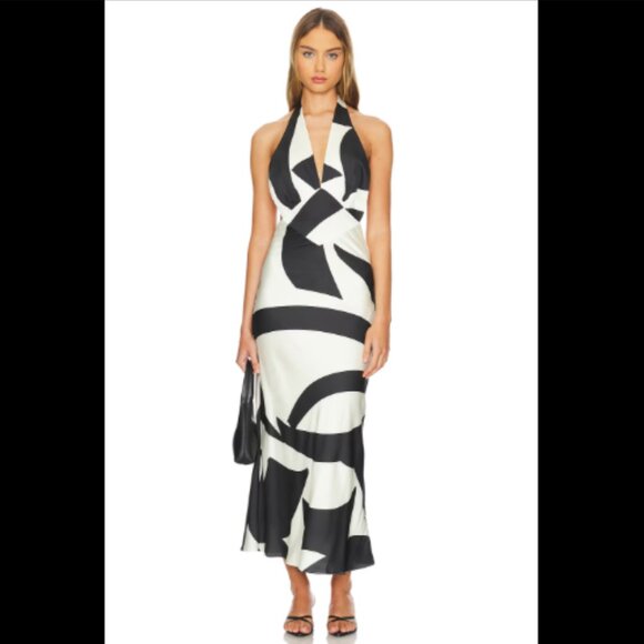 Brand New Bardot Citron Halter Midi Dress - Picture 6 of 10